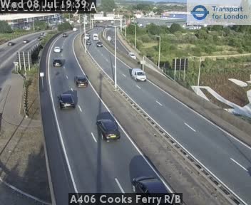 Snapshot from A406 Cooks Ferry R/B