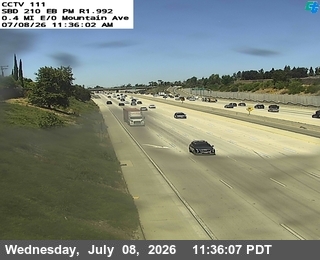 Snapshot from I-210 : (111) 0.4 Miles East of Mountain