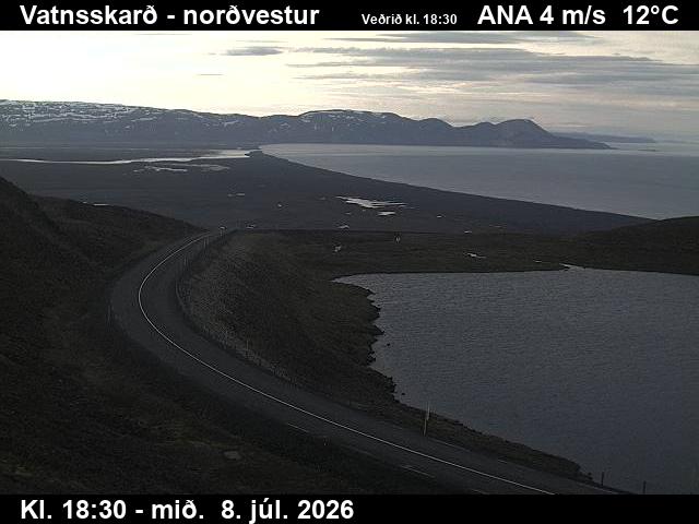 Snapshot from Vatnsskarð eystra — Vatnsskarð til norðvesturs