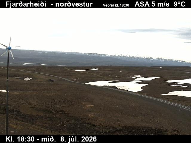 Snapshot from Fjarðarheiði — Fjarðarheiði séð til norðvesturs
