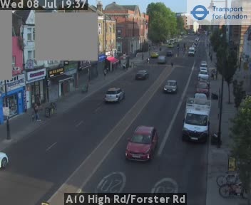 Snapshot from A10 High Rd/Forster Rd