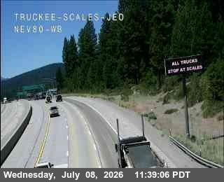 Snapshot from Hwy 80 at Truckee Scales WB