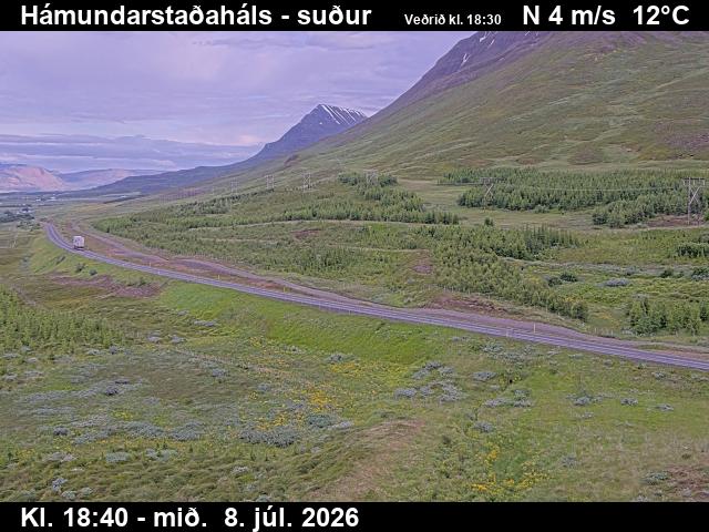 Snapshot from Hámundarstaðaháls — Hámundarstaðaháls séð til suðurs