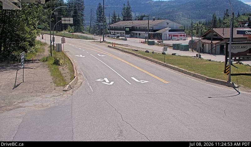 Snapshot from Rossland northbound