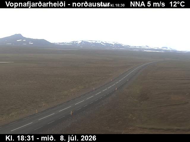 Snapshot from Vopnafjarðarheiði — Vopnafjarðarheiði til norðausturs