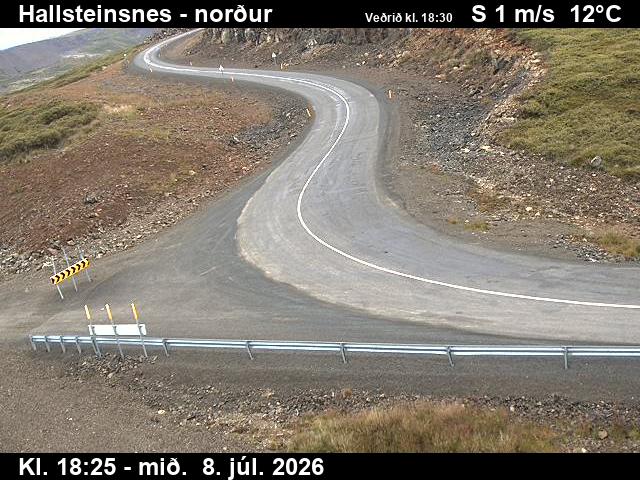 Snapshot from Hallsteinsnes — Hallsteinsnes séð norðurs