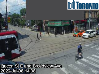 Snapshot from QUEEN ST E / BROADVIEW AVE