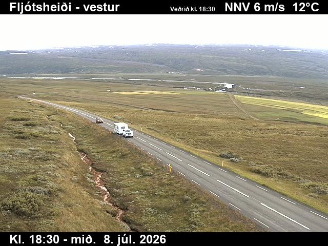 Snapshot from Fljótsheiði — Fljótsheiði til vesturs