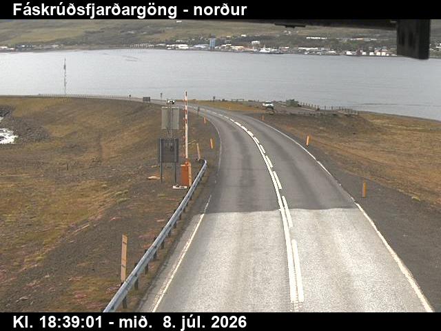 Snapshot from Fáskrúðsfjarðargöng - norður — Fáskrúðsfjarðargöng til norðurs