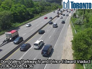 Snapshot from DON VALLEY PARKWAY / PRINCE EDWARD VIADUCT / DANFORTH AVE