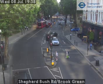 Snapshot from Shepherd Bush Rd/Brook Green