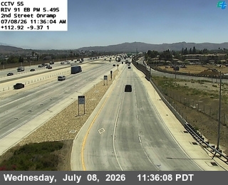 Snapshot from SR-91 : (55) 2nd Street Onramp