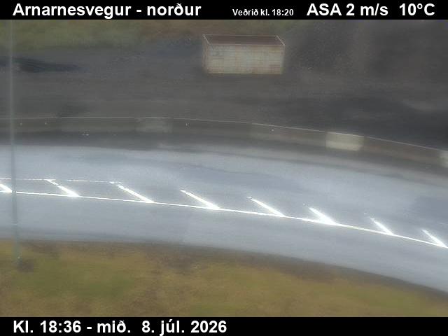 Snapshot from Arnarnesvegur — Arnarnesvegur til norðurs séð niður á veg