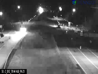 Snapshot from I-79 @ Exit 14 (PA 21 Masontown/Waynesburg) Northbound