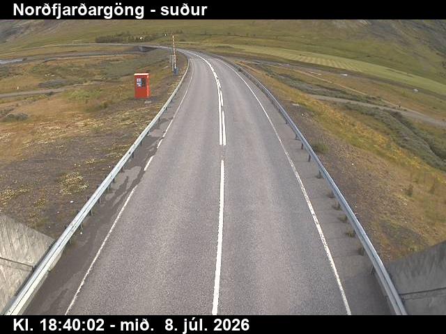 Snapshot from Norðfjarðargöng-suður — Norðfjarðargöng séð til Eskifjarðar
