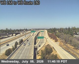 Snapshot from FRE-180-WB 168 TO WB 180 RAMP