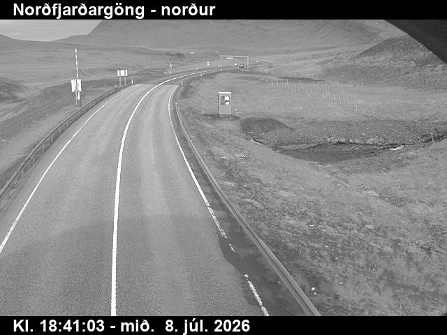 Snapshot from Norðfjarðargöng-norður — Norðfjarðargöng séð til Fannardals