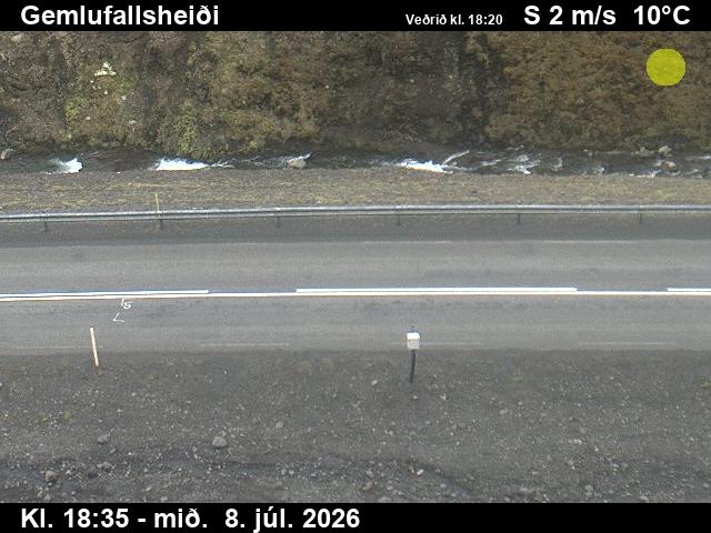 Snapshot from Gemlufallsheiði — Gemlufallsheiði séð niður á veg