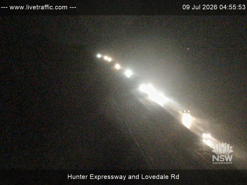 Snapshot from Hunter Expressway and Lovedale Road