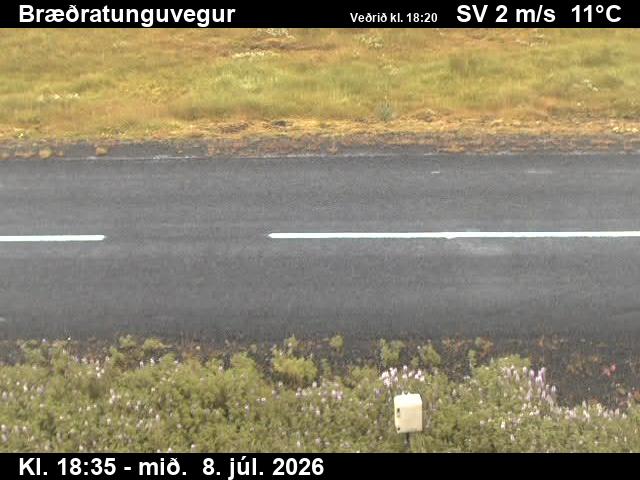 Snapshot from Bræðratunguvegur — Bræðratunguvegur séð niður á veg