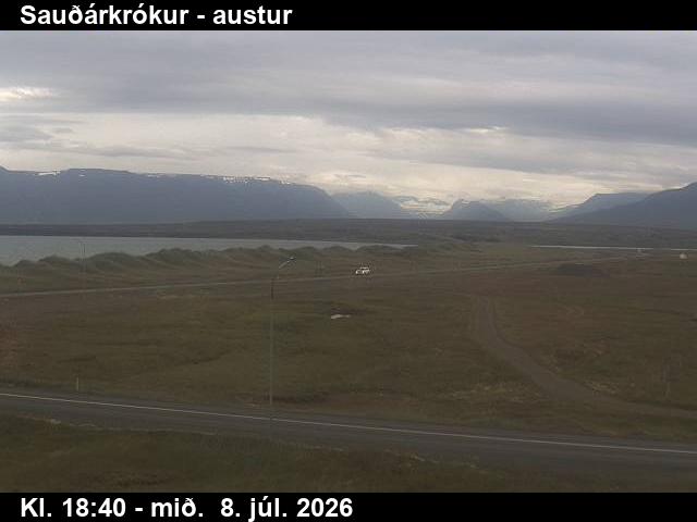 Snapshot from Sauðárkrókur — Sauðárkrókur séð til austurs að Hegranesi