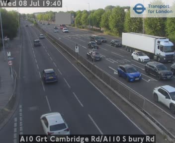 Snapshot from A10 Grt Cambridge Rd/A110 S bury Rd