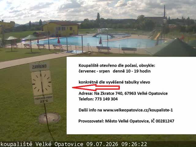 Snapshot from koupaliste.velkeopatovice.cz
