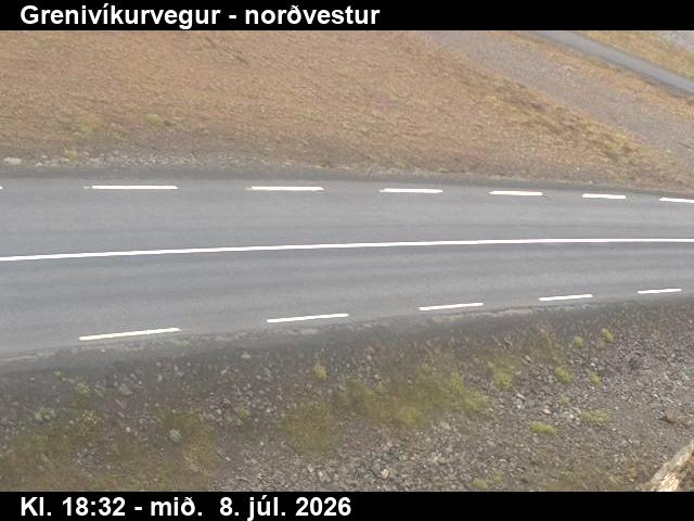 Snapshot from Grenivíkurvegur — Grenivíkurvegur séð til norðvesturs