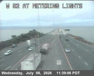 Snapshot from TVE15 -- SR-92 : San Mateo Bridge Metering Lights