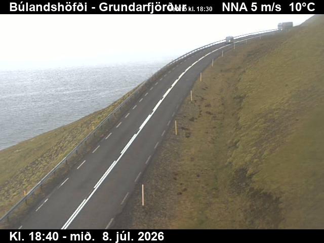 Snapshot from Búlandshöfði — Búlandshöfði séð til Grundarfjarðar
