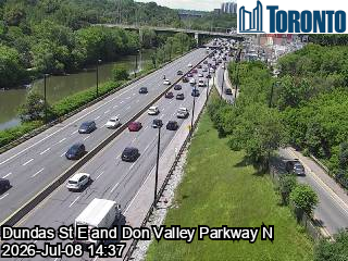 Snapshot from DON VALLEY PARKWAY / DUNDAS ST E