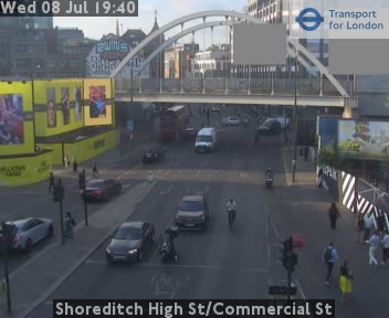 Snapshot from Shoreditch High St/Commercial St