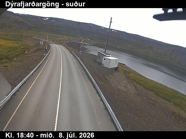Snapshot from Dýrafjarðargöng suður — Dýrafjarðargöng séð inn Arnarfjörð