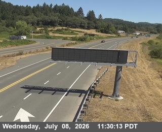 Snapshot from US-101: North Willits Bypass - Looking North (C008)
