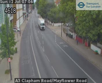 Snapshot from A3 Clapham Road/Mayflower Road