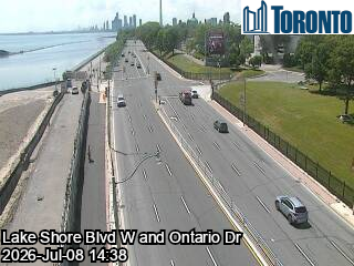 Snapshot from LAKE SHORE BLVD W / ONTARIO DR / REMEMBRANCE DR