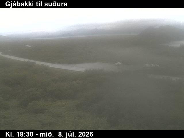Snapshot from Gjábakki — Gjábakki til suðurs
