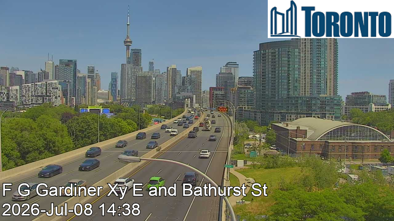Snapshot from F G GARDINER XY E / STRACHAN AVE