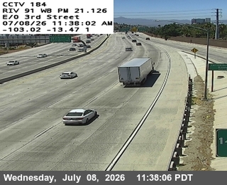 Snapshot from SR-91 : (184) East of Third Street