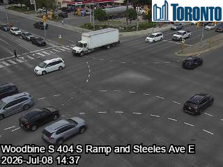 Snapshot from STEELES AVE E / WOODBINE AVE