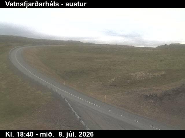 Snapshot from Vatnsfjarðarháls — Vatnsfjarðarháls til austurs
