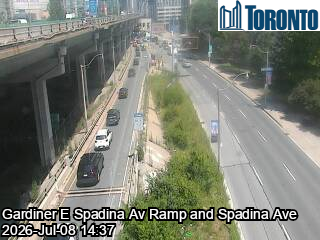 Snapshot from GARDINER E SPADINA AV RAMP / SPADINA AVE