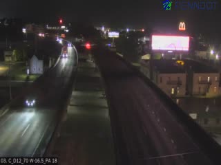 Snapshot from I-70 @ MM 16.5 (PA 18) Westbound