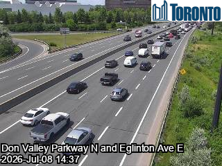 Snapshot from DON VALLEY PARKWAY / EGLINTON AVE E