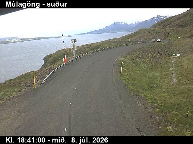 Snapshot from Múlagöng suður — Múlagöng séð inn Eyjafjörð