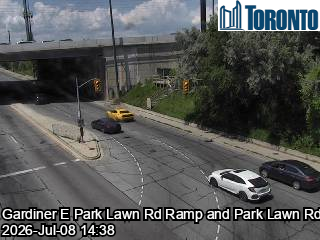 Snapshot from PARK LAWN RD / GARDINER E PARK LAWN RD RAMP