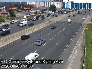 Snapshot from F G GARDINER XY E / WICKMAN RD