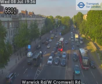 Snapshot from Warwick Rd/W Cromwell Rd