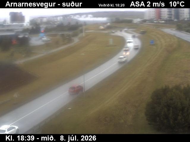 Snapshot from Arnarnesvegur — Arnarnesvegur séð suður Rjúpnaveg