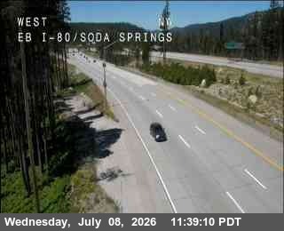 Snapshot from Hwy 80 at Soda Springs EB